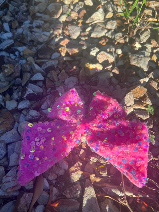 Pink Polka Dot Hair Bow - Kids Accessory - Cute Girls Hair Bows Australia