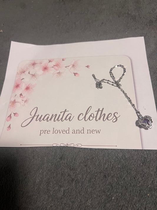 Purple Heart Crystal Necklace